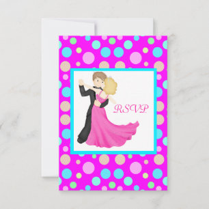 PAREJA DE BAILE DE COLOR ROSA 16 RSVP
