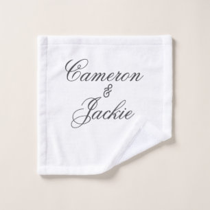 Pareja de boda elegante simple nombre caligrafía e