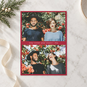 Pareja de casados felices en su primera Navidad en