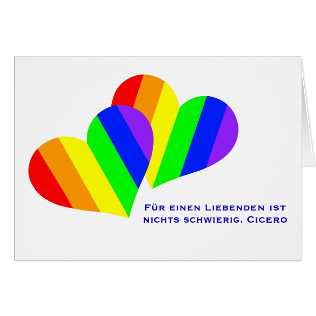 Pareja de corazones arcoíris (Anverso (Horizontal))