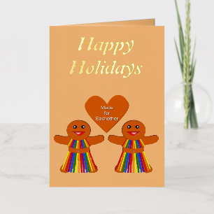 Pareja de Damas de Jengibre Navideñas Lesbianas Pe