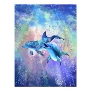 Pareja de delfines - Agrega tu foto / nombre