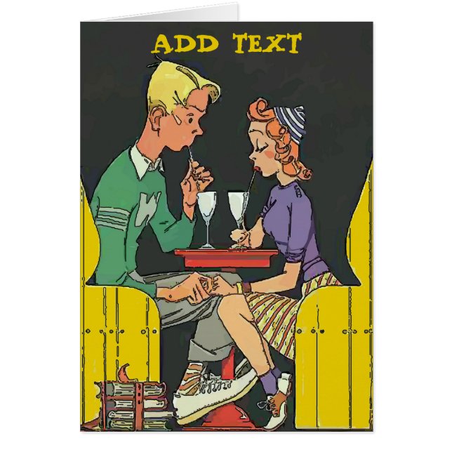 Pareja de época con soda (Frente)