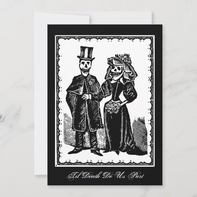 Pareja de Esqueletos - Invitación (Anverso)