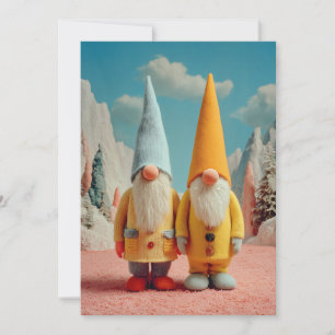 Pareja de Gnomos de Navidad Invernal Caprichosa