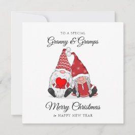 Pareja de Gnomos Lindos Granny y Gramps Navidad