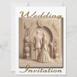 Pareja de invitación a la boda en el arcén