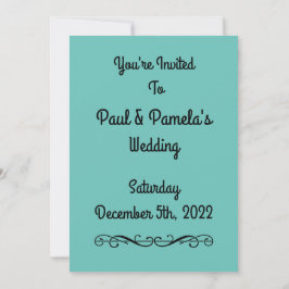 Pareja de Invitación de Boda con Personalizar de A