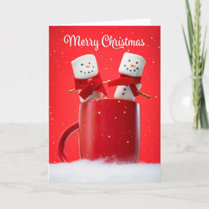 Pareja de malvaviscos Feliz Navidad para cualquier