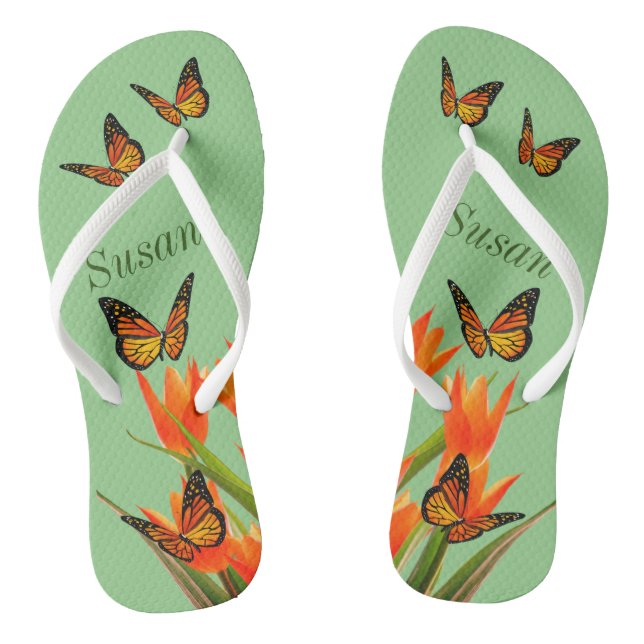 Pareja de mariposas sabeantes de chanclas (Plantilla)