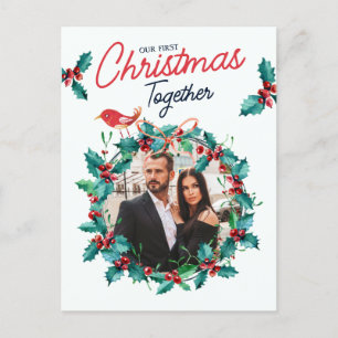 Pareja de Navidad Foto Primera Minimalista Arco