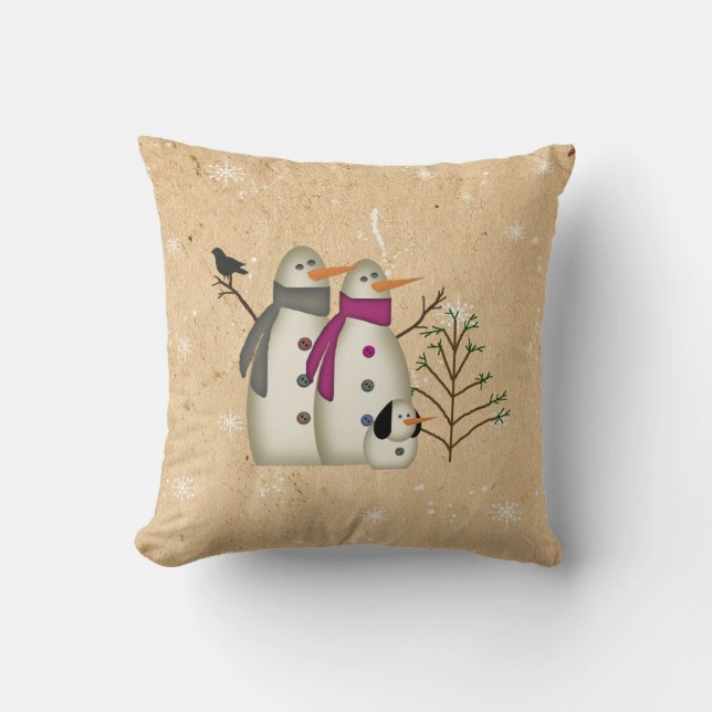 Pareja De Nieve Con Almohada De Perro (Anverso)