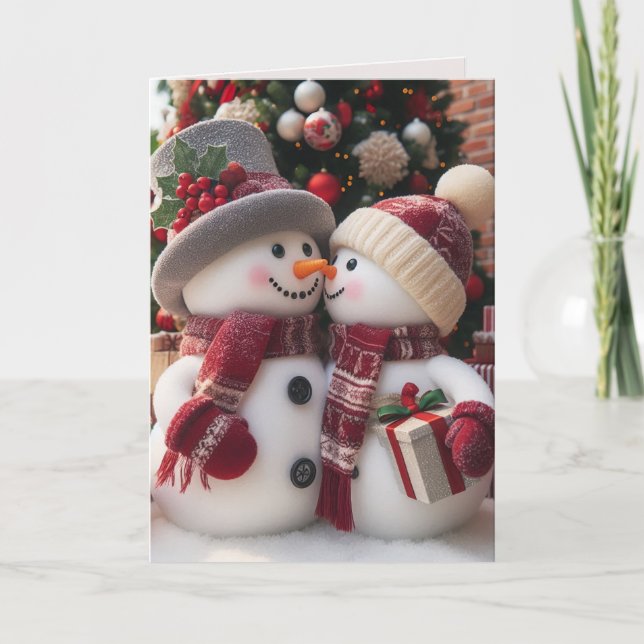 Pareja de Nieve navidad (Anverso)