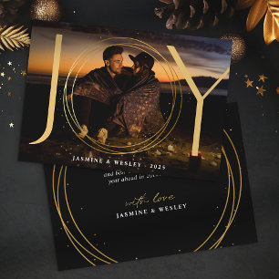 Pareja de oro alegre foto Navidad