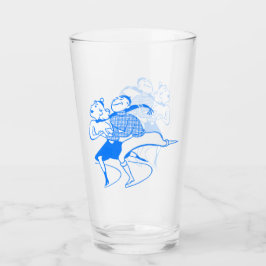 Pareja de patinaje Retro Blue