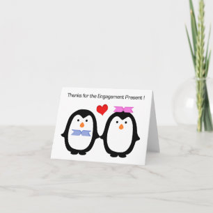 Pareja de pingüinos compromiso agradecimiento homb