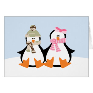 Pareja de pingüinos militares
