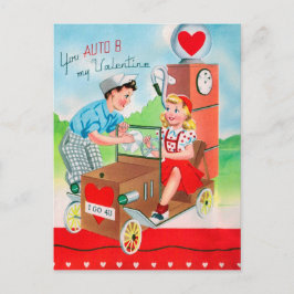 pareja de postales de San Valentín retro vintage