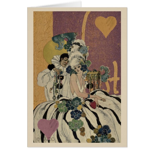 Pareja de San Valentín Mardi Gras (Frente)