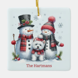 Pareja de Snowman personalizada con ornamento occi