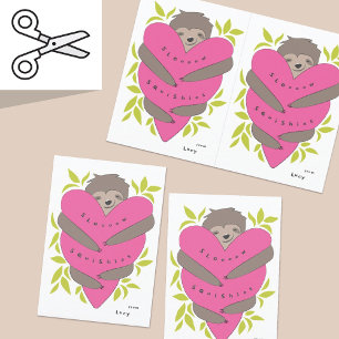 Pareja de tarjetas El día de San Valentín de abraz