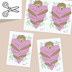 Pareja de tarjetas El día de San Valentín de abraz