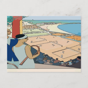 Pareja de tenis, tarjeta o invitación añaden texto