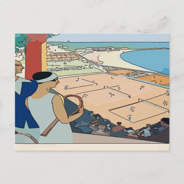 Pareja de tenis, tarjeta o invitación añaden texto (Anverso)