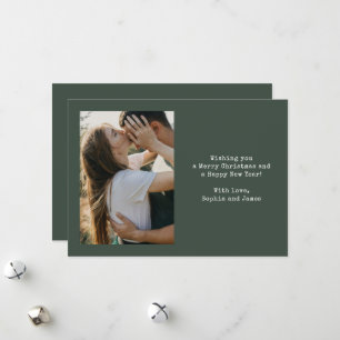 Pareja de tipografía simple Foto Verde Navidad