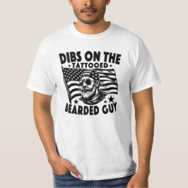 Pareja Divertida con Barba y Tatuajes Camiseta a J