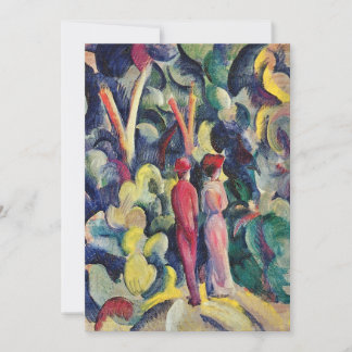 Pareja en el camino del bosque de August Macke