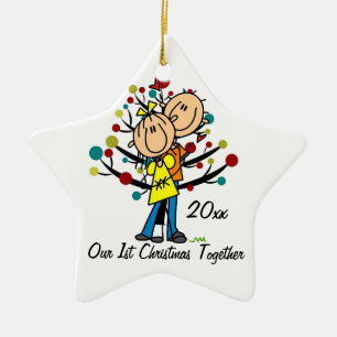 Pareja enamorada 1 Navidades Ornamento personaliza