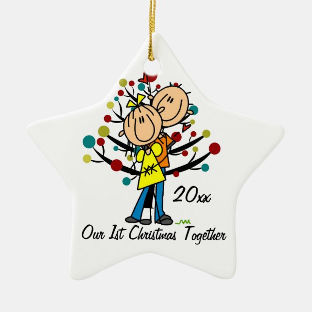 Pareja enamorada 1 Navidades Ornamento personaliza (Frente)