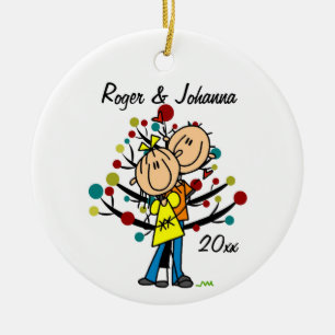 Pareja enamorada 1 Navidades Ornamento personaliza
