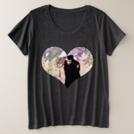 Pareja enamorada besándose en la lluvia abstracto