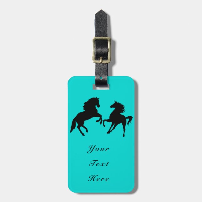 Pareja Etiqueta de equipaje de caballo Personaliza (Frente Vertical)