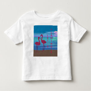 Pareja Flamingo Rosa en la camiseta del niño peque