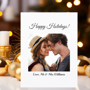 Pareja moderna simple Foto Feliz Navidad 