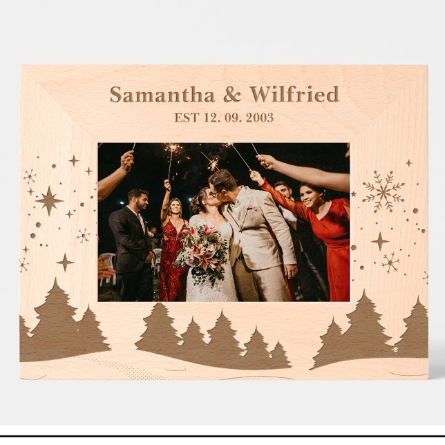 Pareja Naturaleza Escenas Invierno Marco de Madera (Subido por el creador)