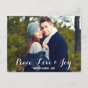 Pareja Paz Amor & Alegría Tarjeta Postal Foto W