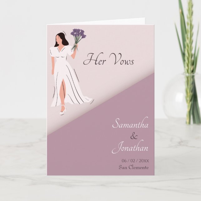 Pareja personalizado en Boda púrpura con tarjeta d (Anverso)