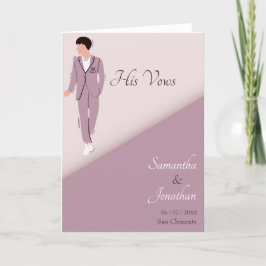 Pareja personalizado en Boda púrpura con tarjeta d