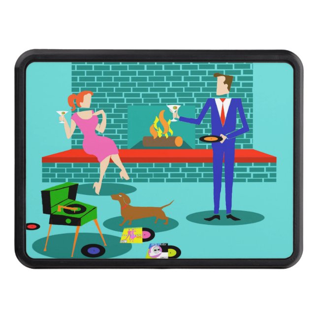 Pareja retro con cubierta de la garganta del remol (Anverso)