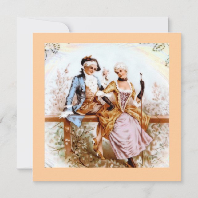 Pareja Romántica de estilo francés del siglo XVIII (Anverso)