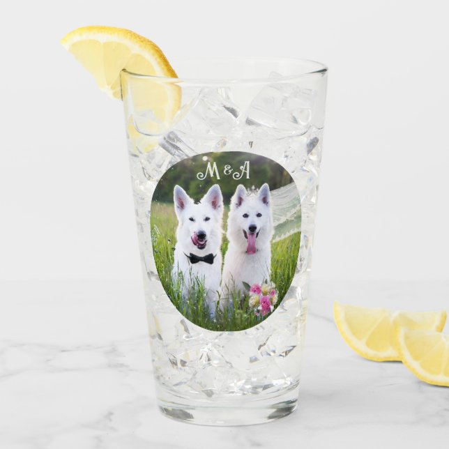 Pareja romántica de perros casándose (Anverso (hielo))