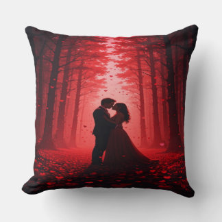 Pareja Romántica en la Almohada del Bosque y Regal
