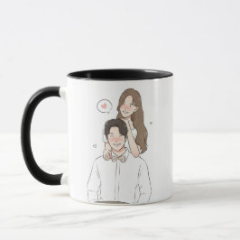 Pareja romántica taza de amor lindo regalo para él