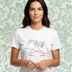 Pareja Romántica Tomada de la Mano Camiseta de San