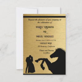 pareja romántica y caballo negro El amor está en e