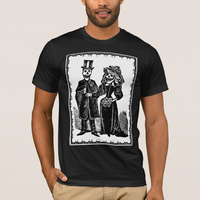 Pareja Skeleton - Camisa (Personalizar) (Anverso)